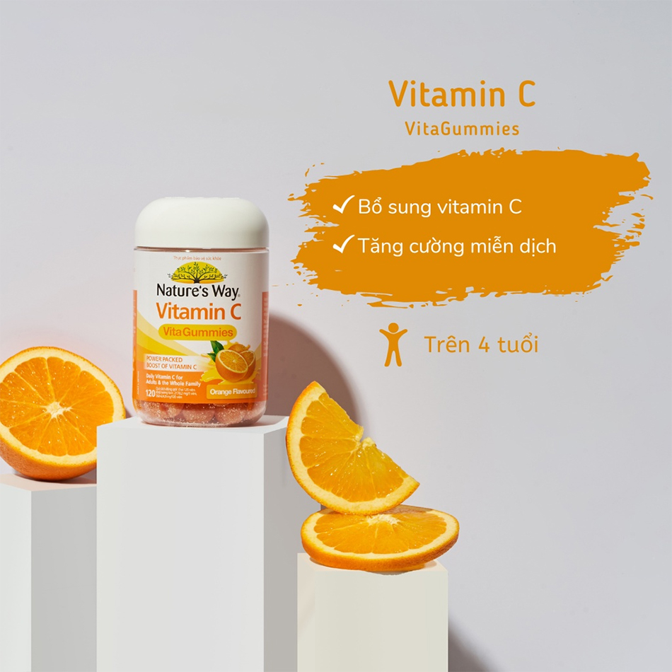 [CHÍNH HÃNG] Nature’s Way Vitamin C Vita Gummies đề kháng cho cả nhà